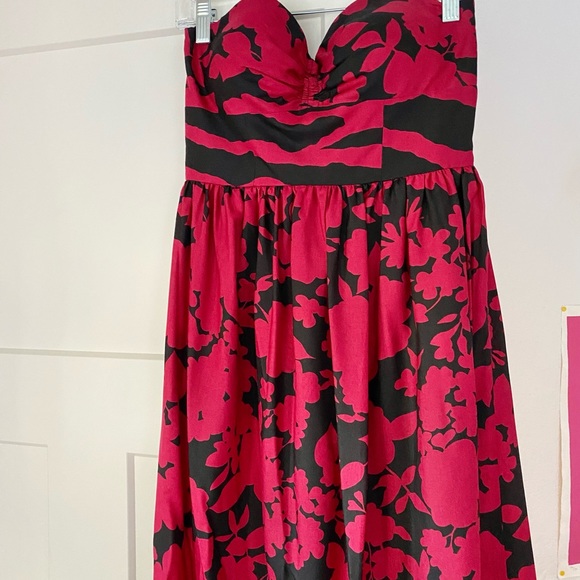 Red and black strapless Tibi dress - Picture 2 of 8